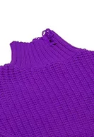 Swetry damskie - gaya Damski sweter z golfem liliowy XS/S, liliowy, XS - miniaturka - grafika 1