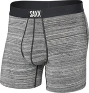 Majtki męskie - SAXX Bokserki męskie SAXX ULTRA Boxer Brief paseczki - szary S - miniaturka - grafika 1