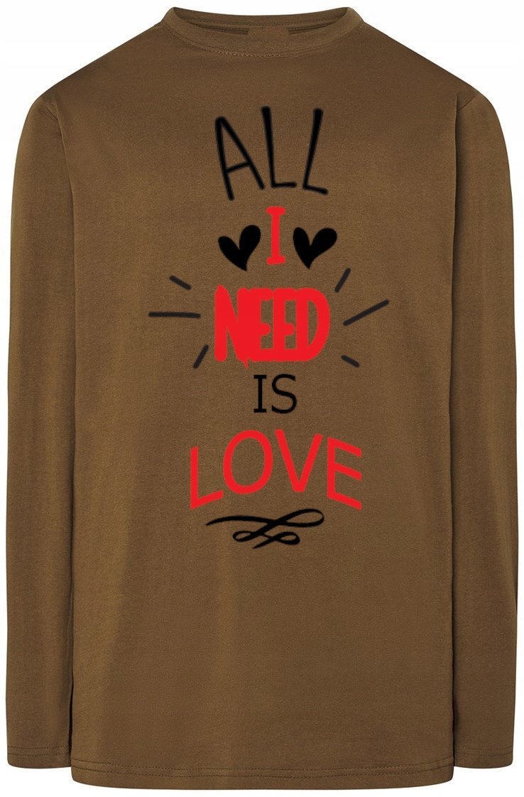 All I Need Is Love Longsleeve Nadruk r.S