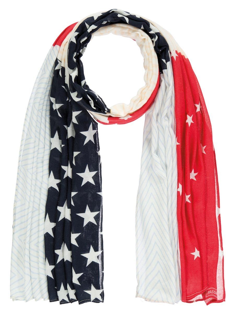 Szalik z klasycznymi paskami i gwiazdami Passigatti
