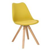 Krzesła - D2.Design Krzesło Norden Star Square PP żółte 1610 180315 - miniaturka - grafika 1