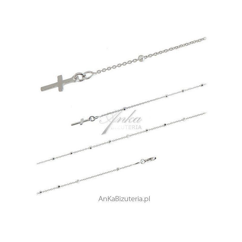 ankabizuteria.pl Srebrna bransoletka rodowana RÓŻANIEC