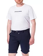 Paski - Timezone Męskie spodenki slim Jannotz, Mały pasek granatowy, 38 - miniaturka - grafika 1