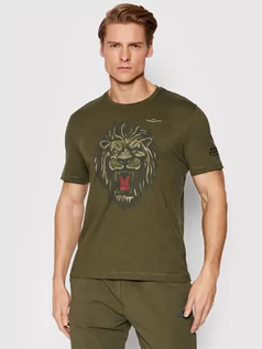 Koszulki męskie - Aeronautica Militare T-Shirt 221TS1951J538 Zielony Regular Fit - grafika 1
