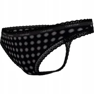 Majtki damskie - CALVIN KLEIN STRINGI DAMSKIE MAJTKI THONG 1P CZARNE r.XS - miniaturka - grafika 1