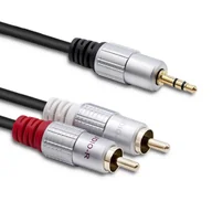 Kable - Qoltec 2x RCA / Mini Jack 3.5mm 3m Czarny - miniaturka - grafika 1