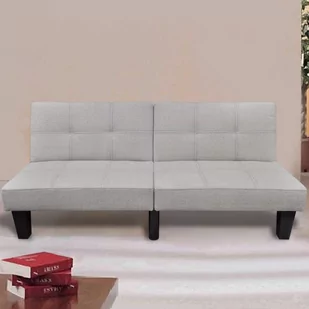 vidaXL Sofa rozkadana, ciepy biay kolor - Sofy i kanapy - miniaturka - grafika 1