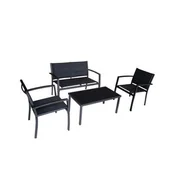 Meble ogrodowe - Zestaw kawowy Bari czarny - miniaturka - grafika 1