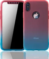 Etui i futerały do telefonów - Etui na telefon komórkowy Apple iPhone XS Full Case Cover Screen Protector 360 Blue - miniaturka - grafika 1