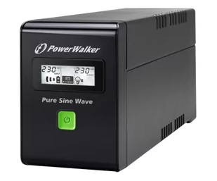 Power Walker LINE-INTERACTIVE (600VA/360W, 2x Schuko, LCD, AVR) - Zasilacze awaryjne UPS - miniaturka - grafika 1