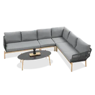 Meble ogrodowe - Narożnik ogrodowy PARIS CAFFE Grey - Focus Garden - miniaturka - grafika 1