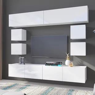Zestaw Mebli do Biura 16 Calabrini Calabrini GIB Meble Biały Mat / Biały Połysk - Inne meble do salonu - miniaturka - grafika 1