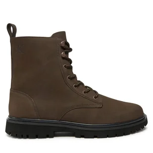 Trapery Calvin Klein Jeans Eva Boot Mid Laceup Rebellious YM0YM01071 Brązowy - Botki męskie - miniaturka - grafika 1