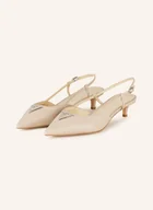 Czółenka - Guess Czółenka Z Odkrytą Piętą Jesson beige - miniaturka - grafika 1