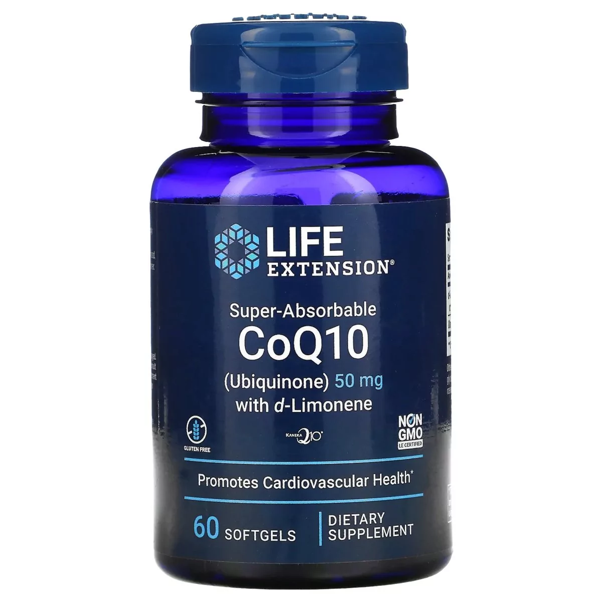 Life Extension Koenzym Q10 Ubichinon Kaneka 50 mg i DLimonen 100 mg 60 kapsułek