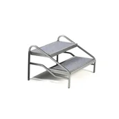 Meble do szkół i przedszkoli - Schodki do sceny składanej, 1000x650x410 mm, szary - miniaturka - grafika 1