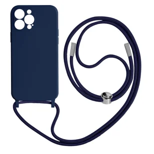 Etui na iPhone 13 Pro ze smyczą 80 cm – niebieskie - Etui i futerały do telefonów - miniaturka - grafika 1