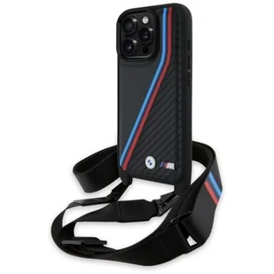 BMW BMHCP16X23PSVTK iPhone 16 Pro Max 6.9" czarny/black hardcase M Edition Carbon Tricolor Lines & Strap - Etui i futerały do telefonów BMW BMHCP16X23PSVTK iPhone 16 Pro Max 6.9" czarny/black hardcase M Edition Carbon Tricolor Lines & Strap - Etui i futerały do telefonów - miniaturka - grafika 1