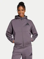 Bluzy damskie - adidas Bluza Z.N.E. JD5985 Szary Loose Fit - miniaturka - grafika 1