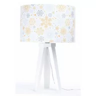Lampy stojące - Welurowa lampa stołowa świąteczna trójnóg - S290-Dafne - miniaturka - grafika 1