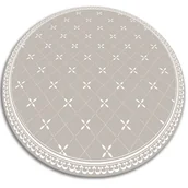 Dywany - Modny winylowy dywan okrągły delikatne krzyżyki fi90 cm - miniaturka - grafika 1
