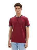 Koszulki męskie - TOM TAILOR Męska koszulka polo, 32013 Berry Red Two Tone, L, 32013 – Berry Red Two Tone, L - miniaturka - grafika 1