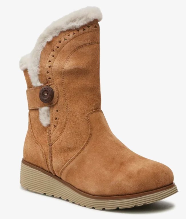 Botki Zimowe Damskie Skechers Keepsakes Wedge Cozy Peak Brązowe 37 Eu