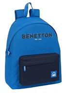 Plecaki - Safta BENETTON Deep Water - Day Pack dla dzieci, Plecak dla dzieci, Wysoka jakość, maksymalna wytrzymałość, wygodny i wszechstronny, 33x15x42 cm, Kolor Niebieski, niebieski, Estándar, Casual - miniaturka - grafika 1
