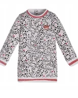 Bluzki damskie - Guess Bluzka Dziecięca Długi Rękaw Panterka Serca Bawełna 86/91 Gxa - miniaturka - grafika 1