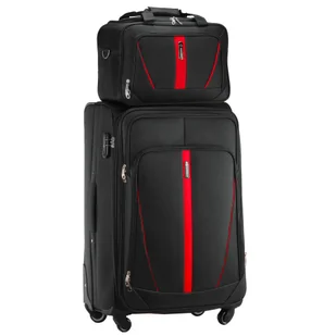 Zestaw Walizka Duża i Torba z Codury Czarny - Walizki Zestaw Walizka Duża i Torba z Codury Czarny - Walizki - miniaturka - grafika 1