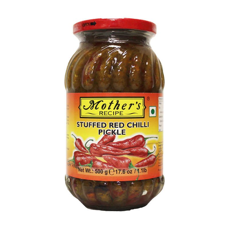 Pikle Mother's Recipe Red Stuffed Chilli Pickle 400g - pikantne w oleju