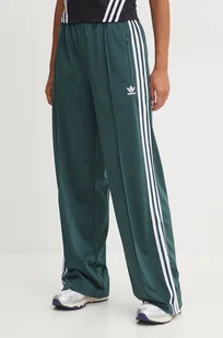 adidas Originals spodnie Firebird damskie kolor zielony wzorzyste IY4723 - Spodnie damskie - miniaturka - grafika 1