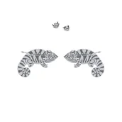 Biżuteria dla dzieci - Kolczyki z Kameleonem srebro925 - MEJK Jewellery - miniaturka - grafika 1