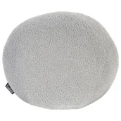 Poduszki dekoracyjne - BELIANI Poduszka dekoracyjna szara włochacz 30 x 30 cm z wypełnieniem okrągła piłka kulka ozdoba akcesoria salon sypialnia - miniaturka - grafika 1
