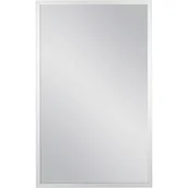 Lustra - Lustro łazienkowe prostokątne 50x80 cm srebrna rama - miniaturka - grafika 1