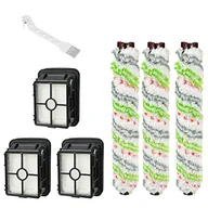 Akcesoria do odkurzaczy - Zestaw 7 sztuk rolek szczotek do odkurzacza Bissell Crosswave 1866/1868/1926/1785, zestaw zapasowy, 3 szczotki + 3 filtry, 1 szczotka do czyszczenia na mokro i sucho - miniaturka - grafika 1