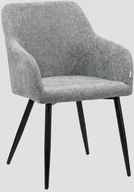 Krzesła - Krzesło tapicerowane SELLA szare HOMLA - miniaturka - grafika 1