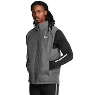 Kamizelki męskie - Męski bezrękawnik do biegania Under Armour Launch Pro Insulated Vest - szary - UNDER ARMOUR - miniaturka - grafika 1