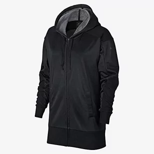 Nike Damska kurtka z kapturem z zamkiem błyskawicznym, HTR/czarna, XS - Kurtki damskie - miniaturka - grafika 1