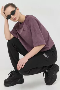 Spodnie damskie - Adidas Originals spodnie dresowe damskie kolor czarny gładkie - adidas Originals - grafika 1