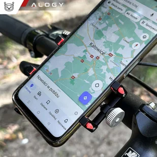 Uchwyt rowerowy na kierownicę Alogy Bike Phone Holder do telefonu 55-95mm na rower motor hulajnogę Czarny - Akcesoria do tabletów i e-booków - miniaturka - grafika 15
