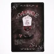 Plakaty - Plakat Tabliczka dekoracyjna metalowa BEAN GLACE - miniaturka - grafika 1