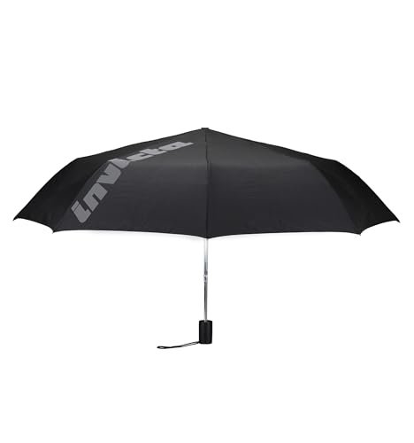 INVICTA IRZIG parasol do pracy i stołu, czarny, składany z automatycznym otwieraniem i zamykaniem, metalowy pręt, podróż i wypoczynek, czarne