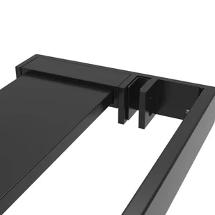 vidaXL VidaXL Ścianka prysznicowa z półką czarna, 100x195 cm ESG i aluminium - Ścianki i drzwi prysznicowe - miniaturka - grafika 11