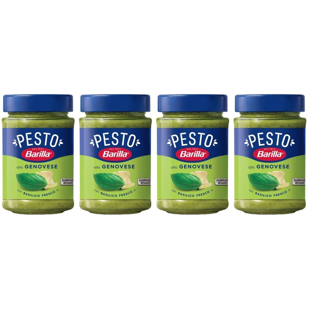 Pesto alla Genovese z Parmezanem Barilla 4x190g - Autentyczny Śródziemnomorski Smak do Twojego Makaronu
