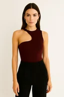 Koszule damskie - Bluzka Zola Bordowa - miniaturka - grafika 1