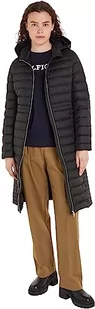 Tommy Hilfiger Damskie płaszcze puchowe Lw Down Maxi, Czarny, XXL - Płaszcze damskie - miniaturka - grafika 1