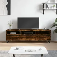 Szafki RTV - vidaXL Szafka pod TV, przydymiony dąb, 150x30x44,5 cm - miniaturka - grafika 1