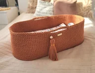 Łóżeczka i kojce - Kosz Mojżesza Boho Handmade - Terracotta - miniaturka - grafika 1