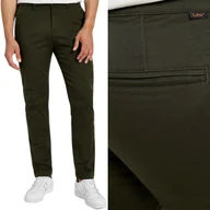 Spodnie męskie - Lee SLIM CHINO Olive Night DOPASOWANE ZIELONE ZWĘŻANE CHINOSY W29 L32 - miniaturka - grafika 1